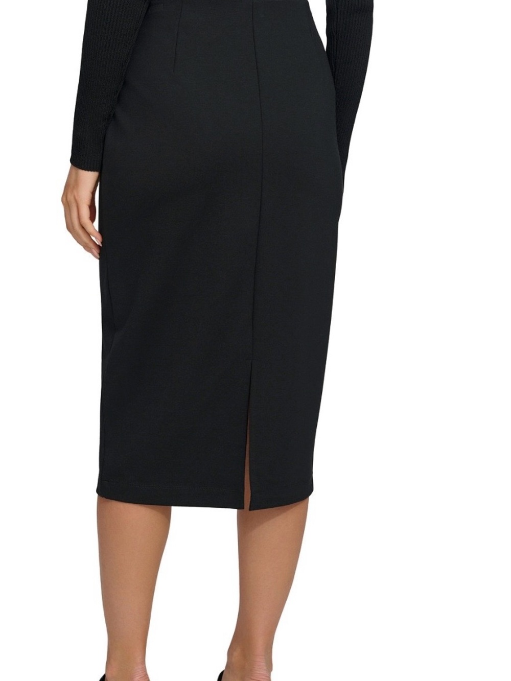 DKNY Black Women's Midi Pencil Skirt NWOT - Picture 2 of 3
